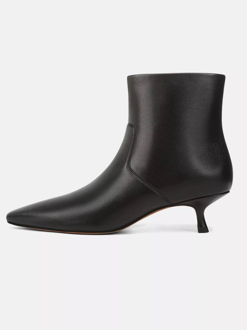 VINCE Simone Ankle Booties Size 39 8.5 Kitten Heel Black Leather NEW $395